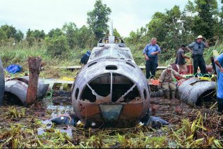 Man finds plane hidden in the jungle but when he looks inside